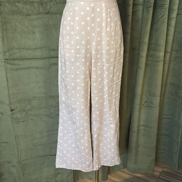 Privacy Please Beige/pink Polka Dot cut out Jumpsuit, XS - Picture 6 of 11
